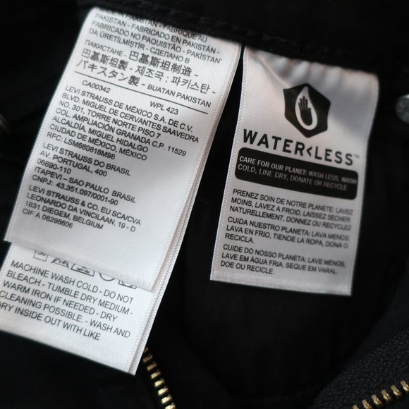 NWT Levi 711 Skinny Jean in Black - Picture 6 of 6